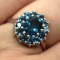 Серебряное кольцо с натуральным лондон топазом 0038-R-TL 