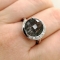 Серебряное кольцо с турмалиновым кварцем "волосатик" 0357-R-RB