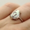 Серебряное кольцо с натуральным белым опалом 0926-R-OW