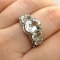 Серебряное кольцо с природным зеленым аметистом 0002-R-GQ