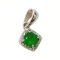 Серебряный кулон с зеленым нефритом 0263-P-GJ