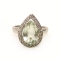 Серебряное кольцо с зеленым аметистом 0349-R-GQ
