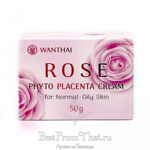Крем с плацентой розы для нормальной и жирной кожи Wanthai Rose Placenta Cream 50g