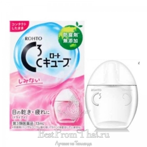 Японские капли для глаз с гиалуроном Rohto C3 для чувствительных глаз