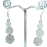 Серьги с золотым рутилом (Волосы Венеры)